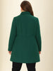 Plus Size Notched Lapel Double Breasted Winter Long Coat