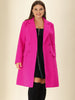 Plus Size Notched Lapel Double Breasted Winter Long Coat