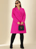Plus Size Notched Lapel Double Breasted Winter Long Coat