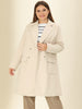 Plus Size Notched Lapel Double Breasted Winter Long Coat