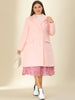 Plus Size Notched Lapel Double Breasted Winter Long Coat