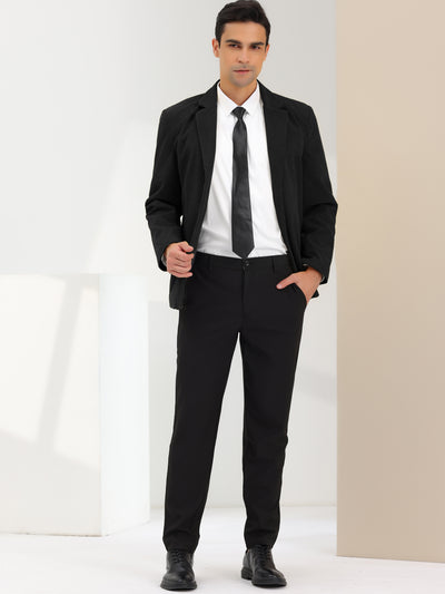 Men's Corduroy Sports Coat Slim Fit Lapel Collar Solid Prom Blazer Suit Jacket