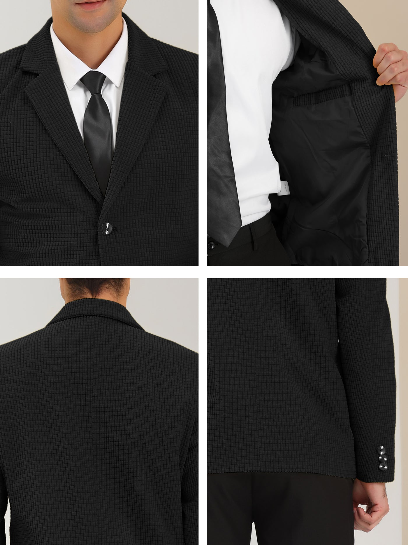 Bublédon Men's Corduroy Sports Coat Slim Fit Lapel Collar Solid Prom Blazer Suit Jacket