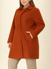 Knit X Line Peaked Lapel Long Sleeve Coat