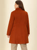 Knit X Line Peaked Lapel Long Sleeve Coat