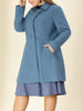Knit X Line Peaked Lapel Long Sleeve Coat