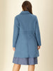 Knit X Line Peaked Lapel Long Sleeve Coat