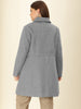 Knit X Line Peaked Lapel Long Sleeve Coat