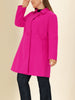 Knit X Line Peaked Lapel Long Sleeve Coat