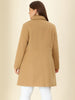 Knit X Line Peaked Lapel Long Sleeve Coat