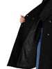 Knit X Line Notched Lapel Long Sleeve Coat