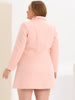 Plus Size A Line Turn Down Collar Double Breasted Coat