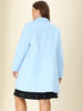 Plus Size A Line Turn Down Collar Double Breasted Coat