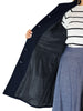 Plus Size Coats Contrast Collar Single Breasted Long Coat