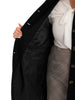 Plus Size Coats Contrast Collar Single Breasted Long Coat
