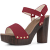 Perphy Platform Slingback High Heel Chunky Heels Sandals