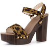 Perphy Platform Slingback High Heel Chunky Heels Sandals