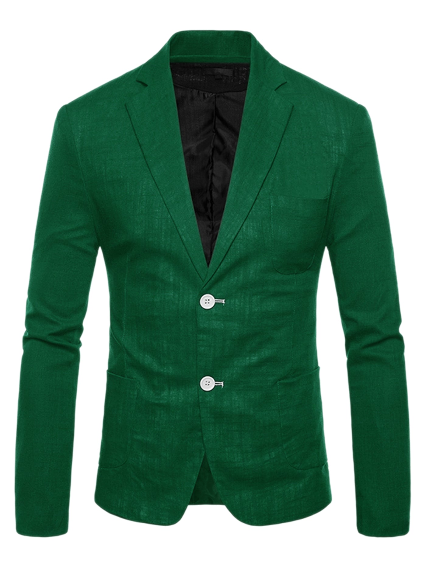 Bublédon Men's Linen Jacket Solid Slim Fit Single Breasted Lightweight Sports Coat Blazer