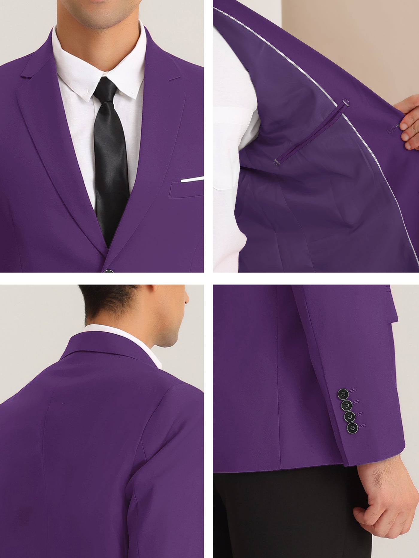 Bublédon Men's Prom Suit Jackets Lightweight Slim Fit Formal Dress Blazer Sports Coat