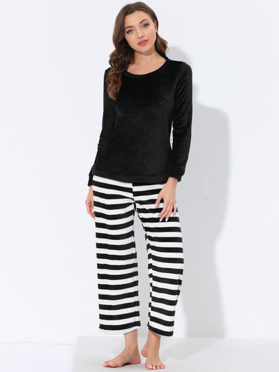Bublédon Women's Sleepwear Lounge Nightwear Flannel Pajama Set