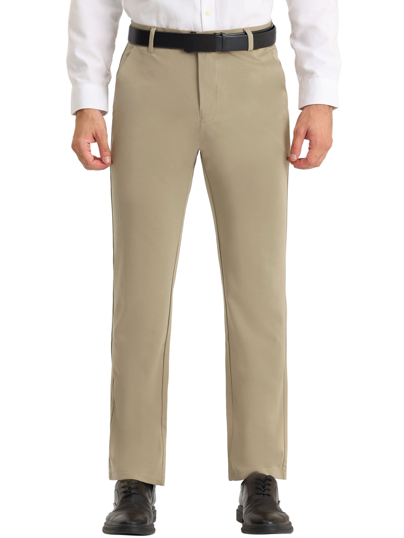 Bublédon Men's Classic Trousers Straight Fit Formal Work Wedding Dress Pants