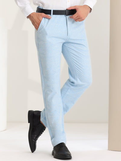 Men's Dress Pants Classic Fit Lightweight Comfort Flat Front Trousers
