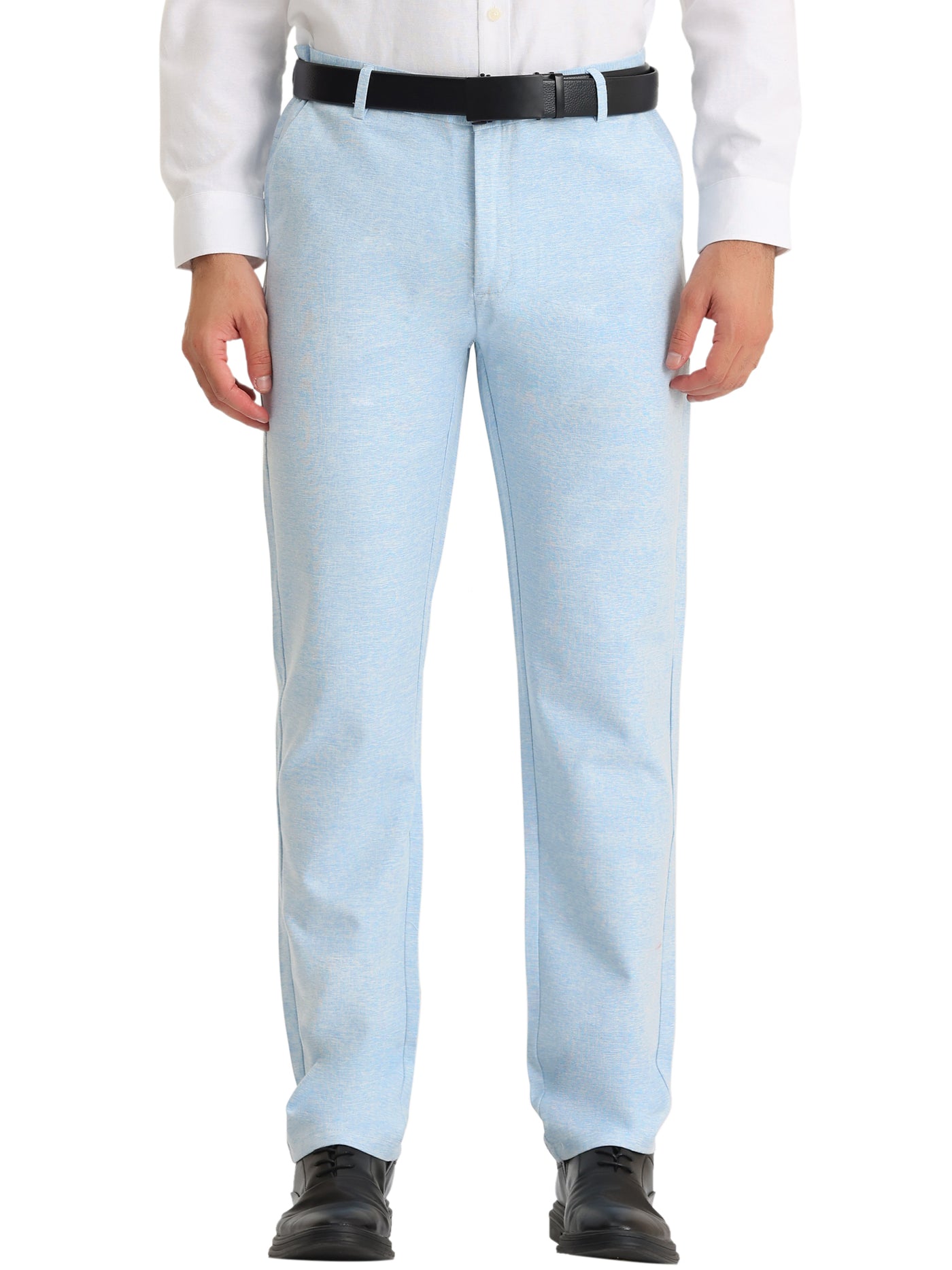 Bublédon Men's Dress Pants Classic Fit Lightweight Comfort Flat Front Trousers