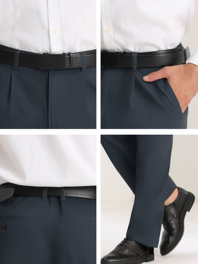 Men's Business Classic Fit Dress Pants Pleated Front Workwear Trousers