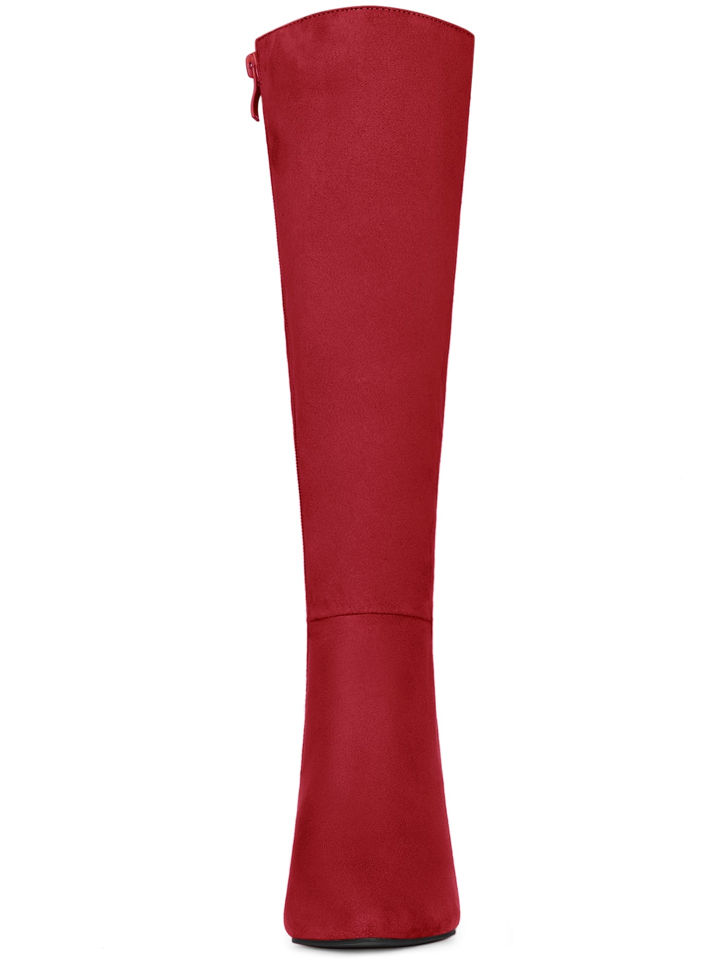Bublédon Perphy Women's Pointed Toe Stiletto Heel Side Zip Knee High Boots