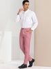 Flat Front Plaid Print Business Checked Dress Pants