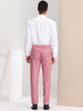 Flat Front Plaid Print Business Checked Dress Pants