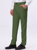 Classic Solid Color Mid Rise Full Length Dress Pants