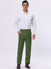 Classic Solid Color Mid Rise Full Length Dress Pants