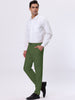 Classic Solid Color Mid Rise Full Length Dress Pants