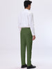Classic Solid Color Mid Rise Full Length Dress Pants