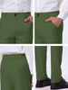 Classic Solid Color Mid Rise Full Length Dress Pants