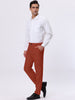 Classic Solid Color Mid Rise Full Length Dress Pants