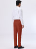 Classic Solid Color Mid Rise Full Length Dress Pants