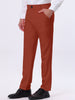 Classic Solid Color Mid Rise Full Length Dress Pants
