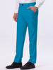 Classic Solid Color Mid Rise Full Length Dress Pants