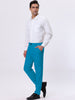 Classic Solid Color Mid Rise Full Length Dress Pants