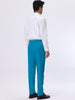 Classic Solid Color Mid Rise Full Length Dress Pants