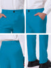 Classic Solid Color Mid Rise Full Length Dress Pants