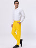 Classic Solid Color Mid Rise Full Length Dress Pants