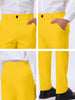 Classic Solid Color Mid Rise Full Length Dress Pants