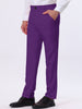 Classic Solid Color Mid Rise Full Length Dress Pants