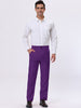 Classic Solid Color Mid Rise Full Length Dress Pants