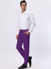 Classic Solid Color Mid Rise Full Length Dress Pants