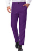 Classic Solid Color Mid Rise Full Length Dress Pants