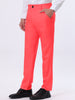 Classic Solid Color Mid Rise Full Length Dress Pants